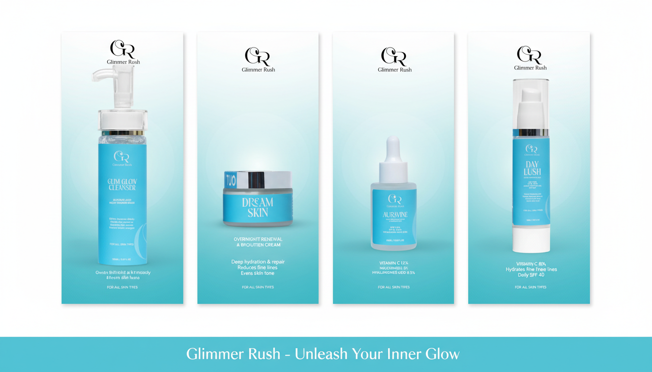 Glim Glow Cleanser +Day Lush + Dream Skin + Auravine