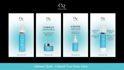 Glim Glow Cleanser +Day Lush + Dream Skin + Auravine